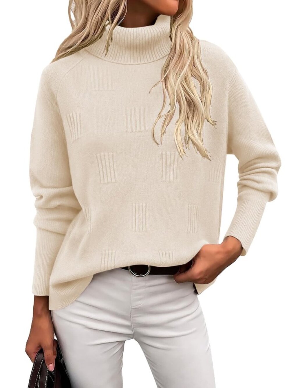 Women's Turtleneck Sweater Long Sleeve 2026 Fall Winter Knitted Top